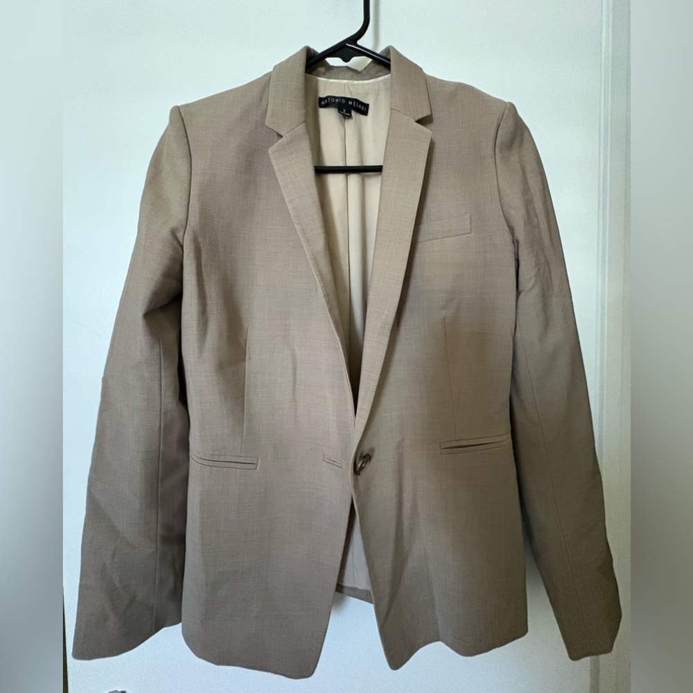 ANTONIO MELANI Tan Single-Button Blazer